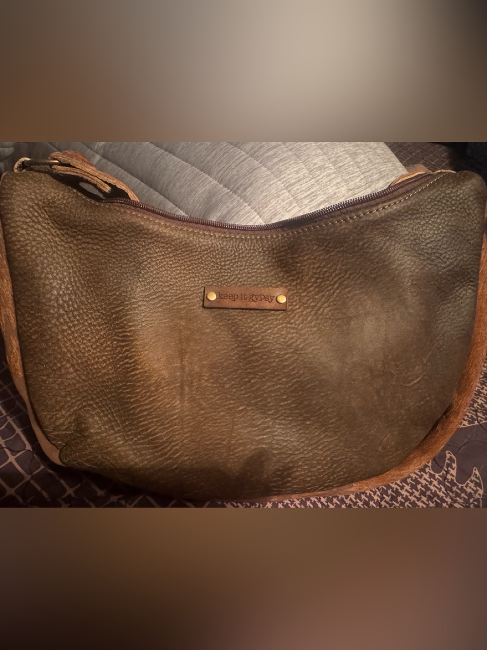 Keep it Gypsy Brown Leather and Hide Bag - Picture 4 of 5